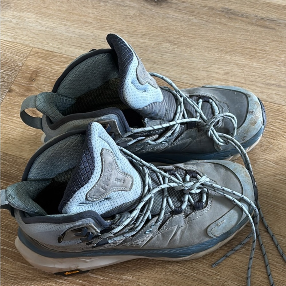Hoka Gray Lace Up Hiking Boots